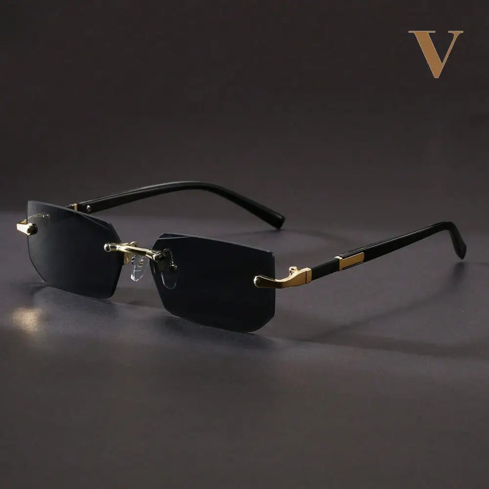 1Pc Black Slim Frameless Y2K Fashion Glasses, Suitable for Beach, Driving in Summer Beach Accessories Glasses Shades Looks Street Style and Suit for Sweater Jacket Sweatshirt Hoodie Leather Pants and Cargo Pantstops Summer