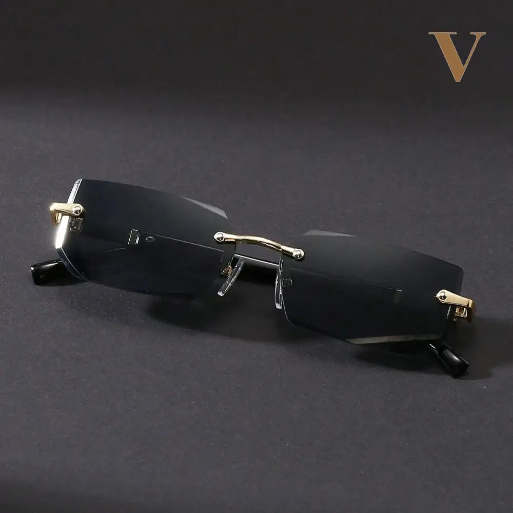 1Pc Black Slim Frameless Y2K Fashion Glasses, Suitable for Beach, Driving in Summer Beach Accessories Glasses Shades Looks Street Style and Suit for Sweater Jacket Sweatshirt Hoodie Leather Pants and Cargo Pantstops Summer