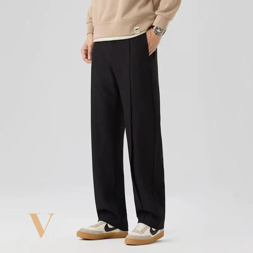 2024 New Autumn Casual Suit Pants Korean Men'S Pants Straight Loose Sweatpants Soft Wide Leg Long Baggy Business Trousers