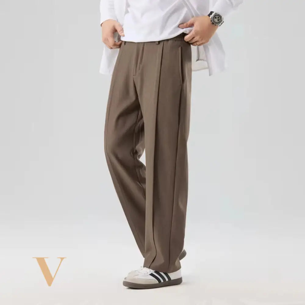 2024 New Autumn Casual Suit Pants Korean Men'S Pants Straight Loose Sweatpants Soft Wide Leg Long Baggy Business Trousers