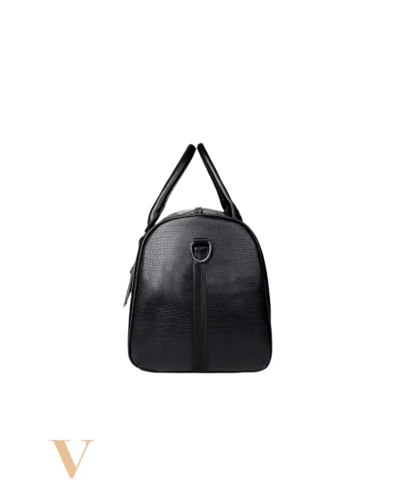 Saroxi 1Pc Large Capacity Men'S Shoulder Bag, Multi-Function Travel Duffle Bag, Casual Weekend Messenger Bag, Suitable for Travel, Commuting, PU Leather, Sports & Life, Gift for Men - Black