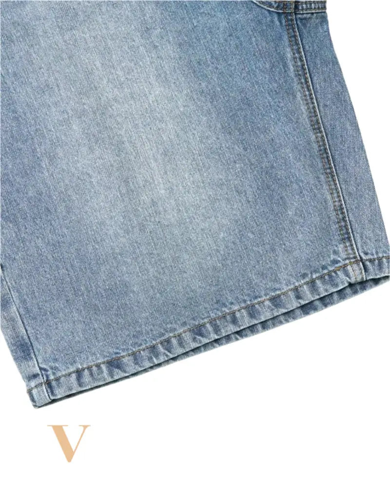 Men'S Loose Casual Denim Bermudashorts with Pockets, Versatile Summer Denim Shorts Jorts